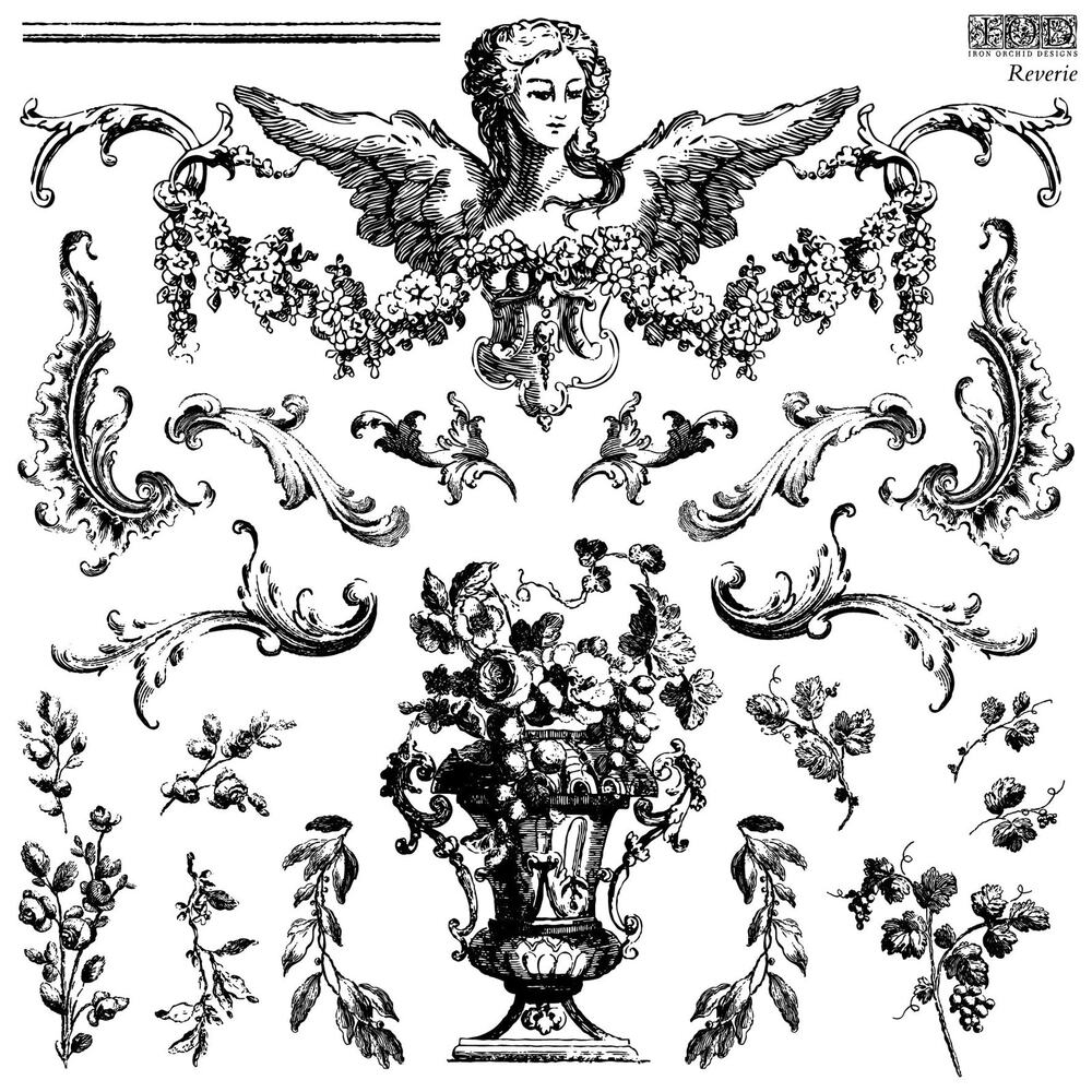 Reverie Stamp 12x12" - IOD Iron Orchid Designs